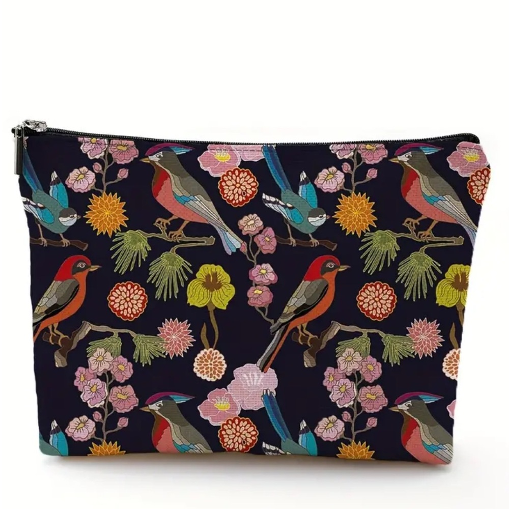 Floral Birds Makeup Bag - Picture 1 of 3